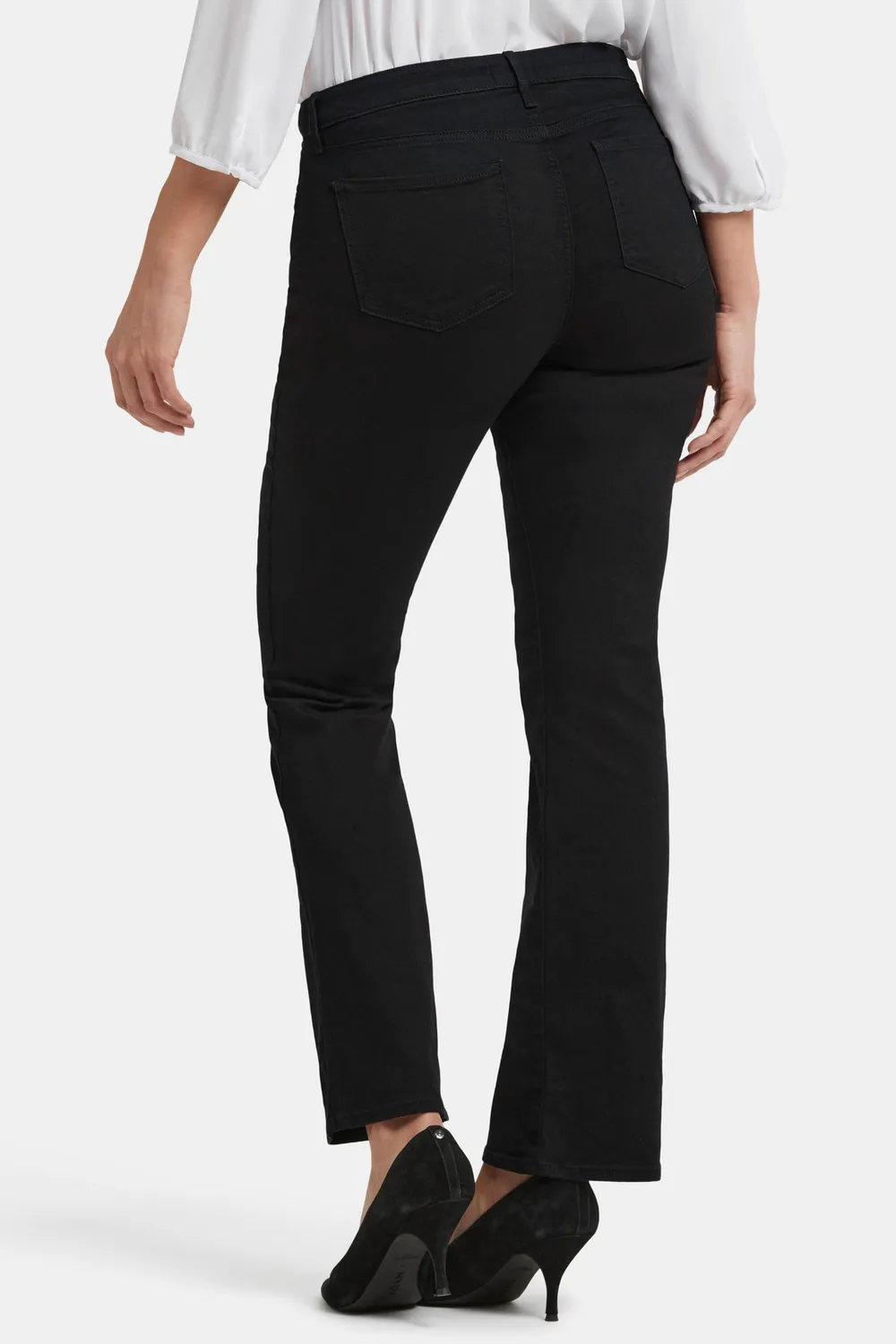 NYDJ Barbara Bootcut Jeans Schwarz High-Waist