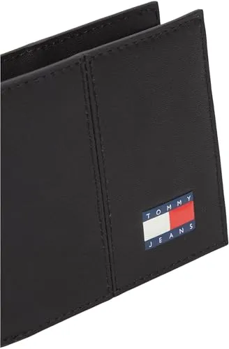 Tommy Jeans Heritage Wallet Geldbeutel Schwarz Leder