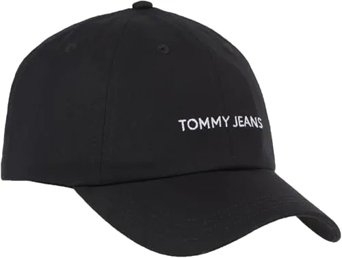 Tommy Jeans Cap Linear Logo Basecap Schwarz OneSize Baumwolle