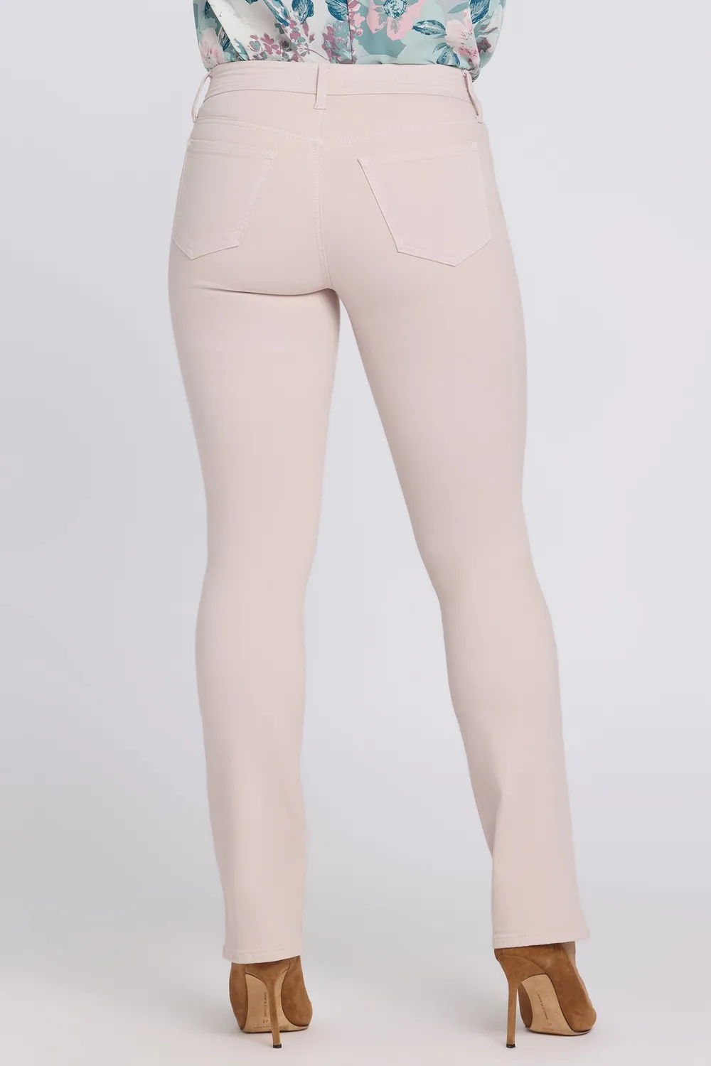 NYDJ Marilyn Straight Jeans Rock Flower Waist-Match