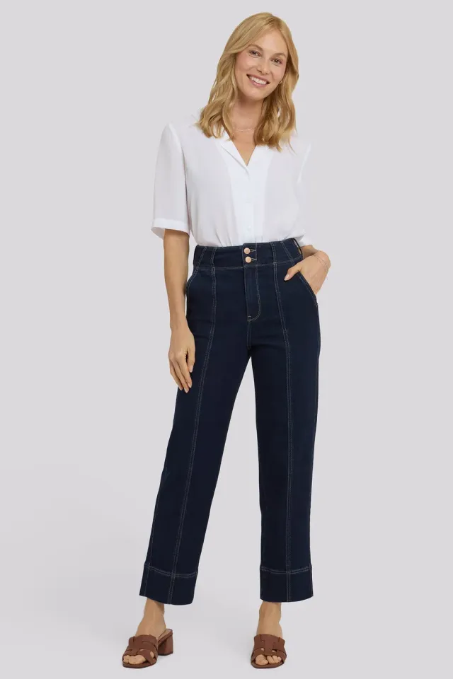 NYDJ Kasey Stovepipe Ankle Jeans Morning Tides dunkelblau
