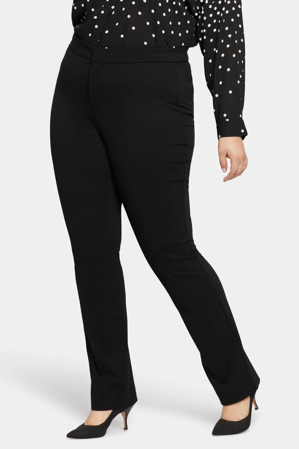 NYDJ Slim Trouser Hose Plus Size Schwarz Ponte