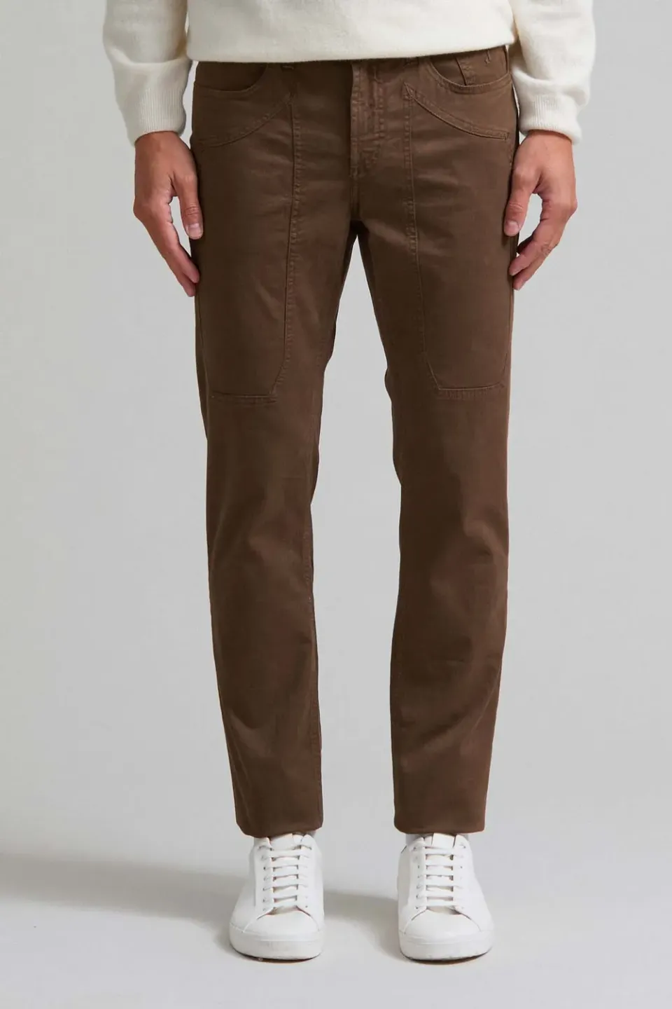 Jeckerson John Slim Fit Hose tabak Gabardine