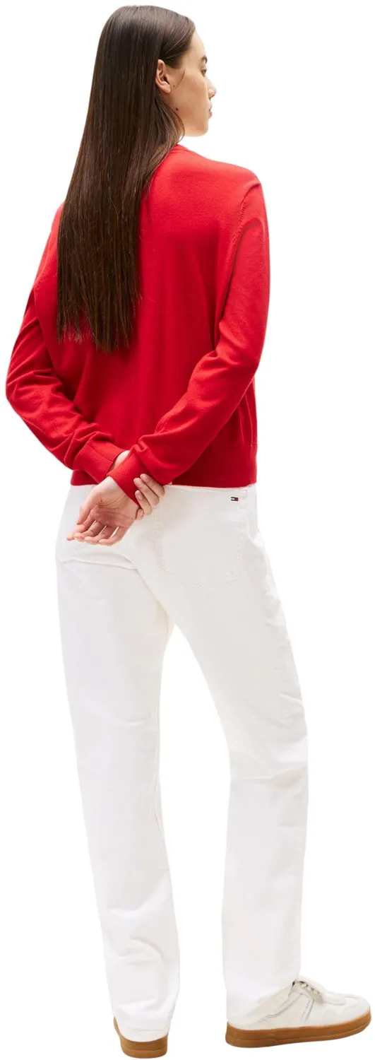 Tommy Jeans Damen Pullover Sweater Langarm Rundhals Baumwollmix