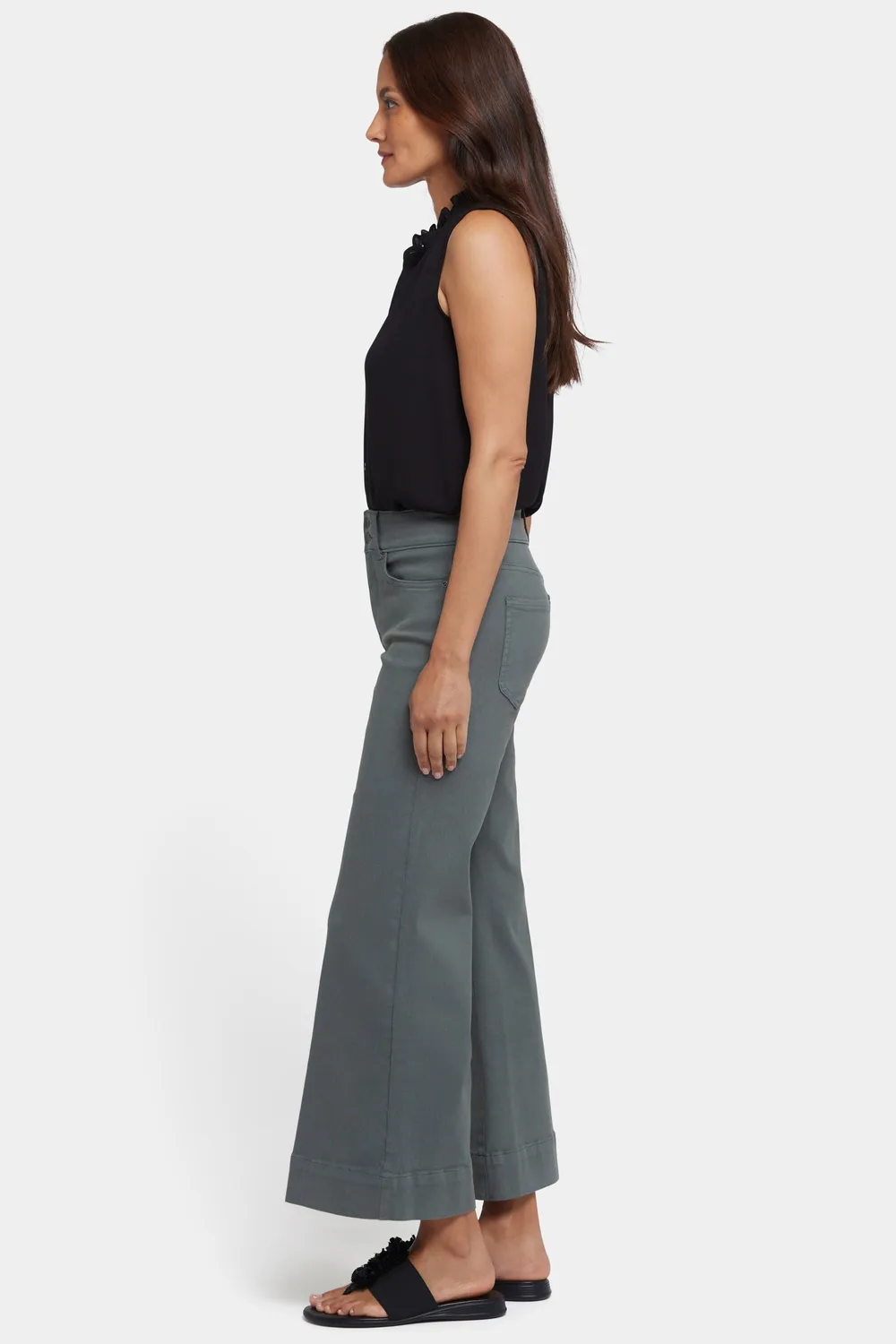 NYDJ Mia Palazzo Ankle Jeans Sage Leaf High Rise