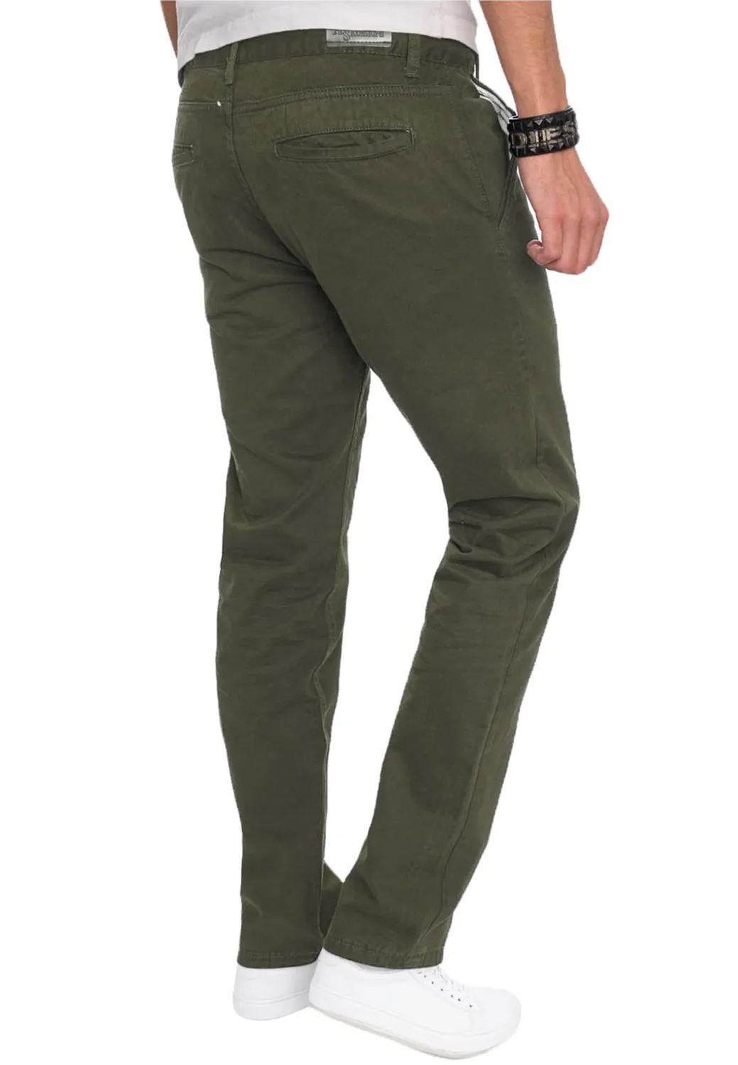 Alessandro Salvarini AS-016 Chino Herren schwarz Regular Fit