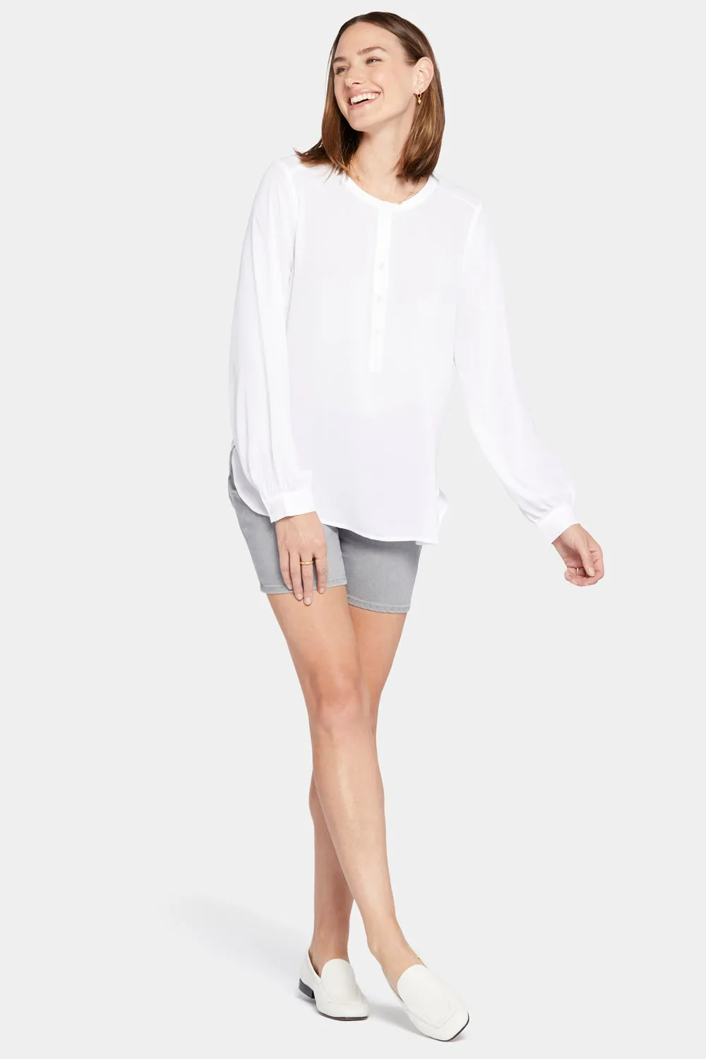 NYDJ Simone Bluse Optic White leicht