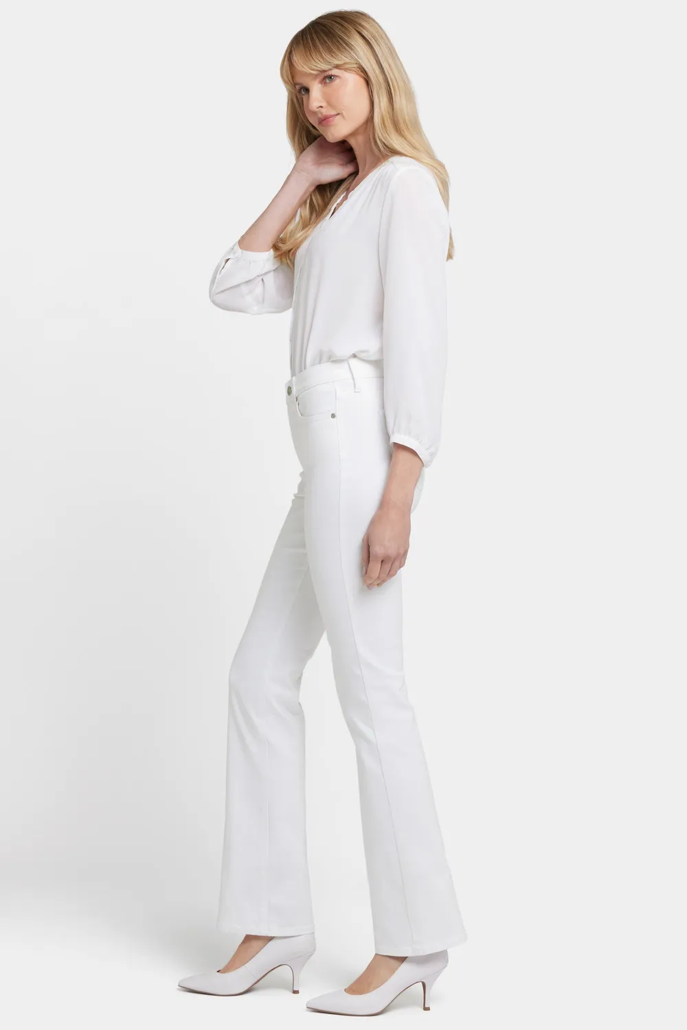 NYDJ Barbara Bootcut Jeans Optic White Weiß