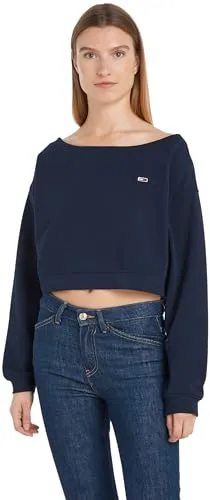 Tommy Jeans Damen Sweatshirt Off-Shoulder Baumwolle