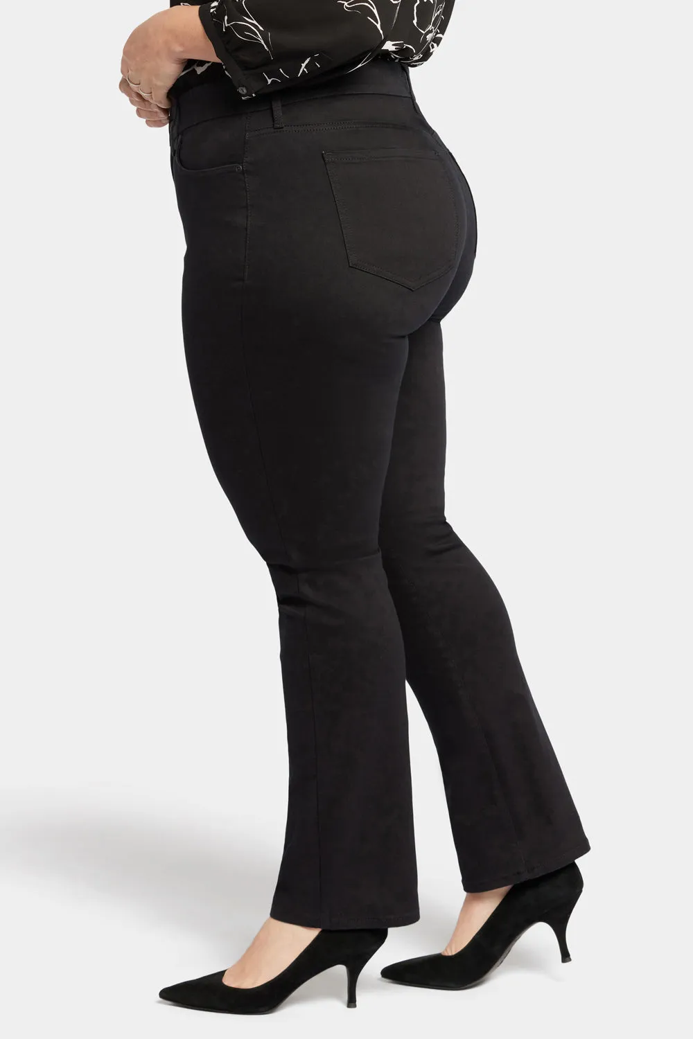 NYDJ Waist-Match Marilyn Straight Plus Jeans Schwarz