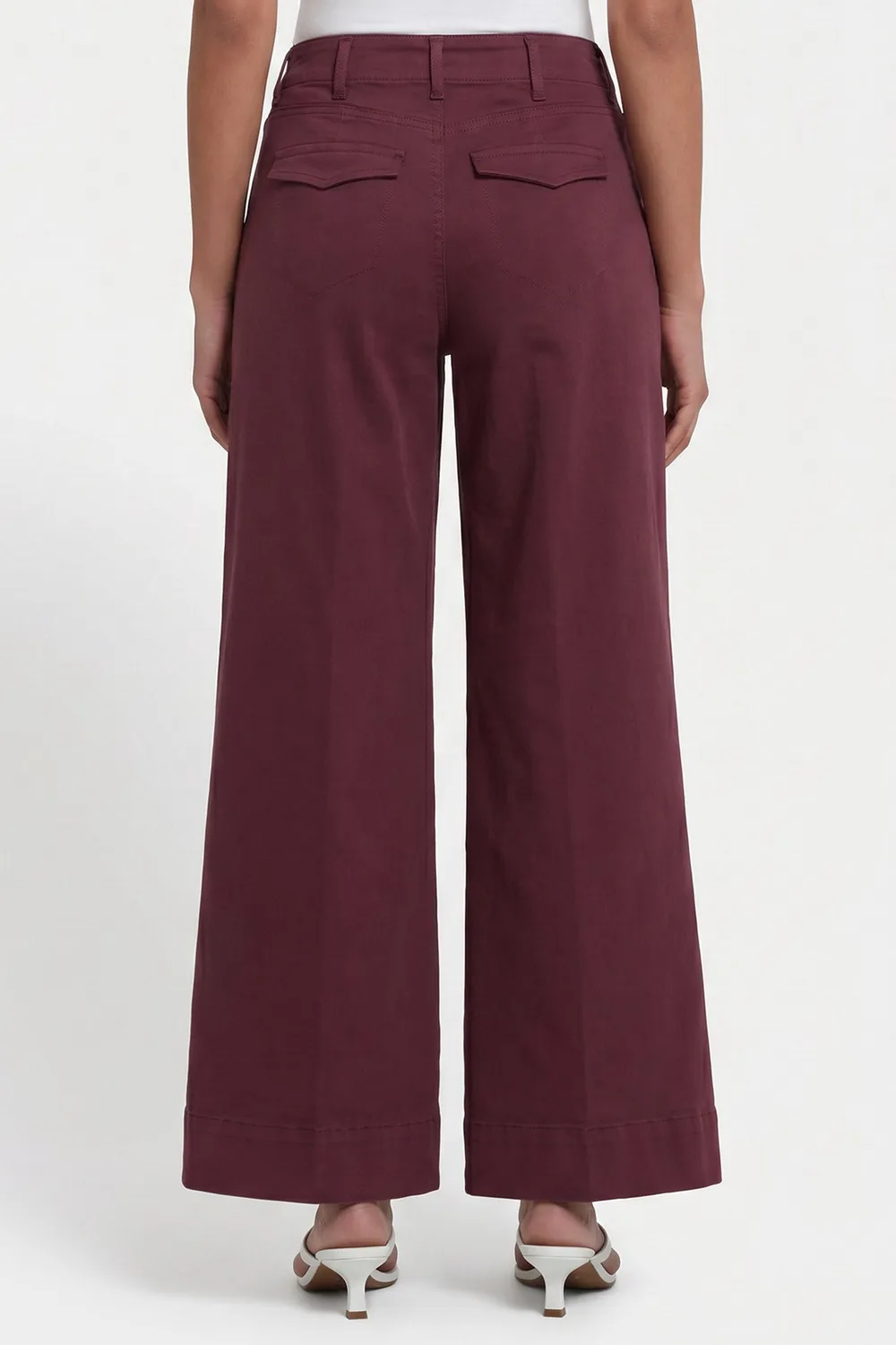 NYDJ Mona Wide Leg Trouser Jeans Sienna Red weit