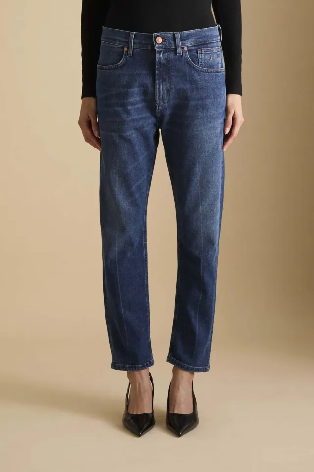 Jeckerson Julia Jeans Damen Mittelblau Boyfriend Fit
