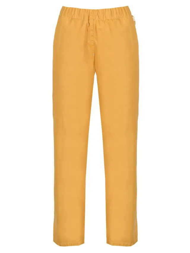 Wille Schlupfhose Jeans Damen ockergelb bequem Gummizug