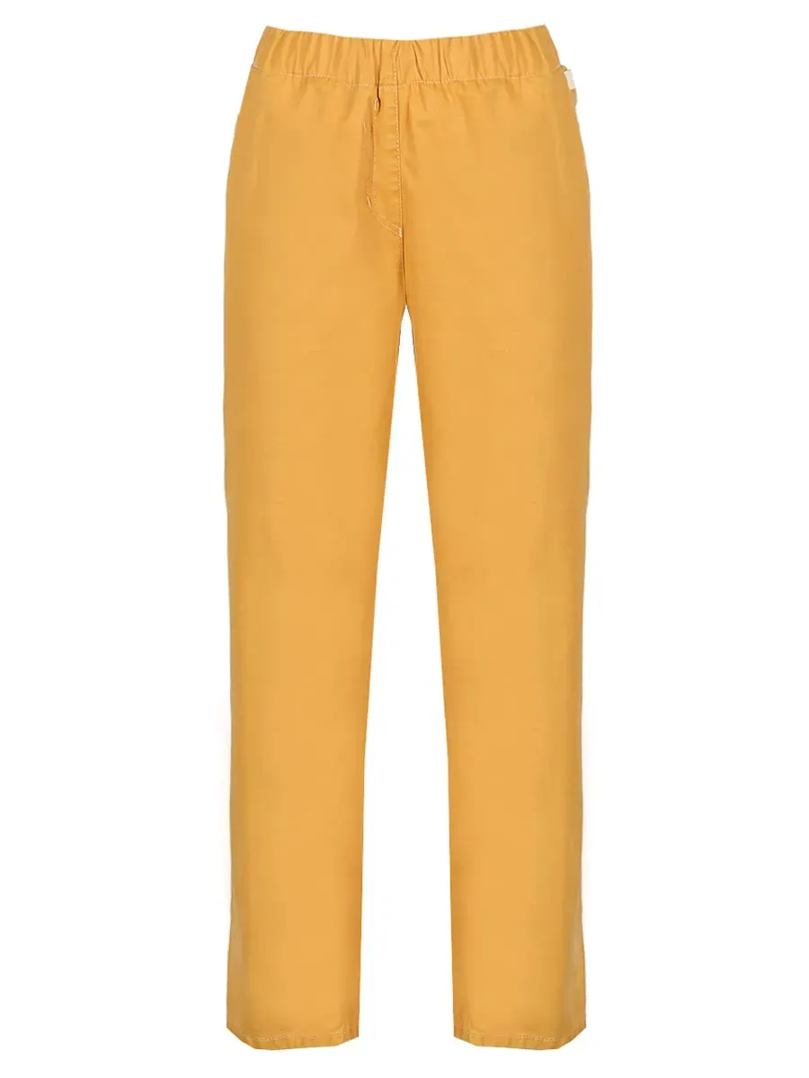 Wille Schlupfhose Jeans Damen ockergelb bequem Gummizug