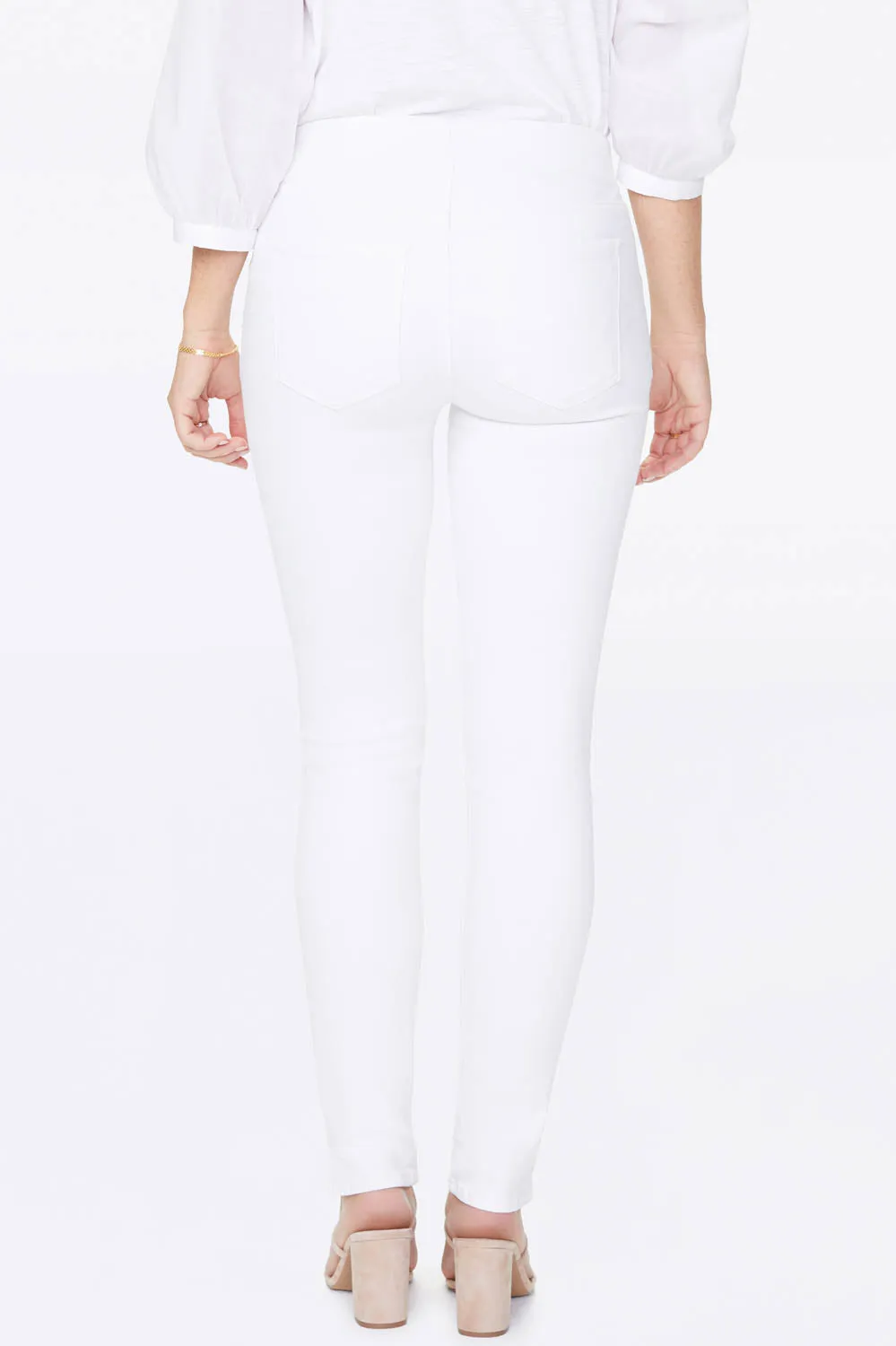 NYDJ Skinny Ankle Pull-On Jeans Petite Optic White