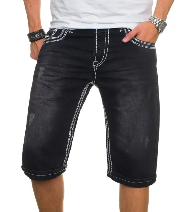 Alessandro Salvarini AS022 Jeans Shorts Herren Baumwolle