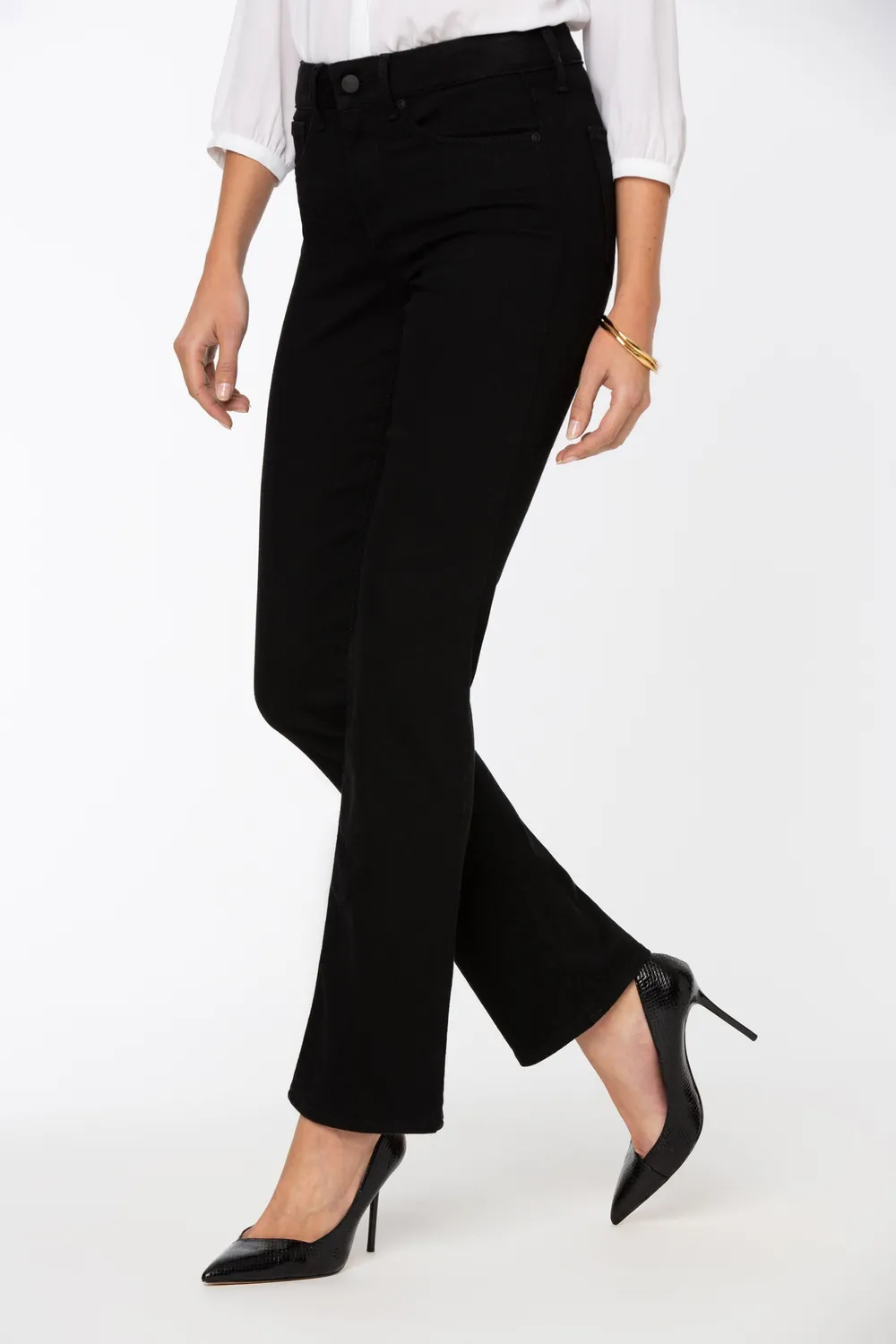 NYDJ Marilyn Straight Jeans Black Damen