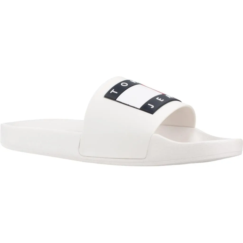 Tommy Jeans Pool Slide Herren Badelatschen 42 Ecru