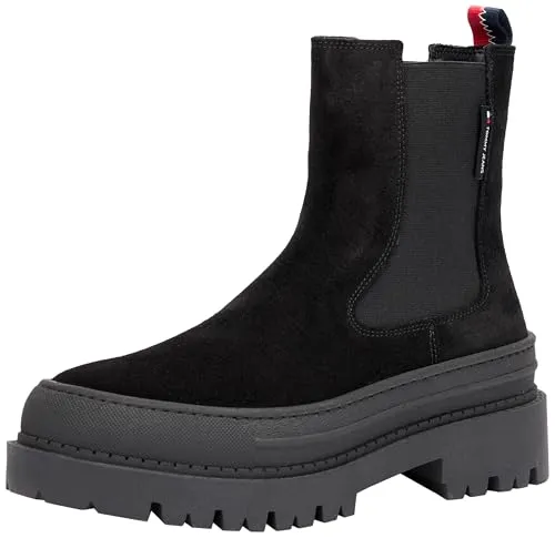 Tommy Jeans Foxing Suede Chelsea Boots Schwarz 38
