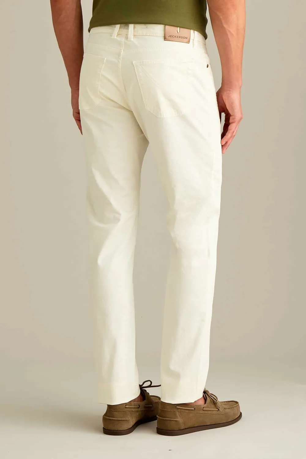 Jeckerson John Slim Fit Herrenhose Weiss Baumwolle