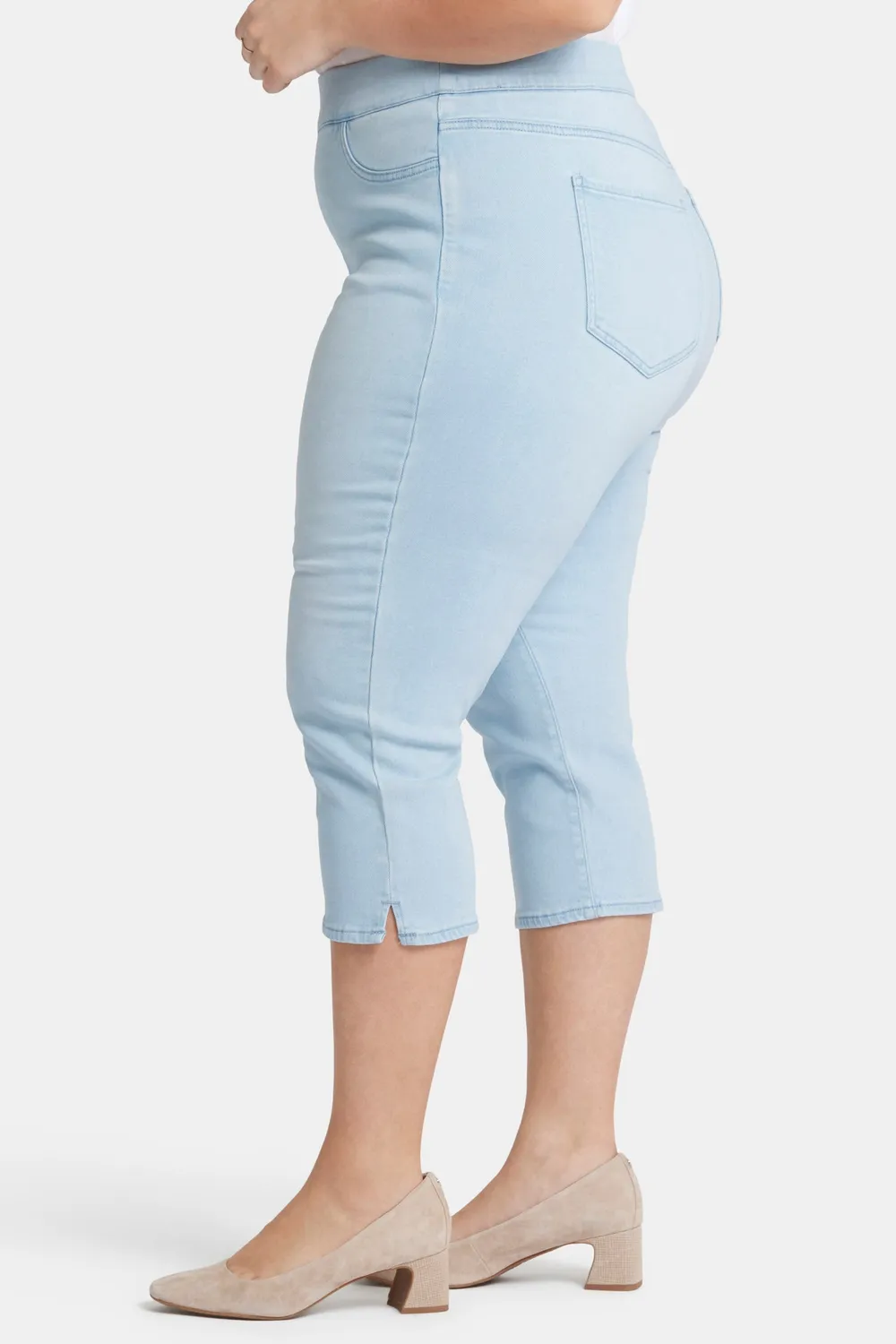 NYDJ Dakota Crop Pull-On Jeans Plus Oceanfront