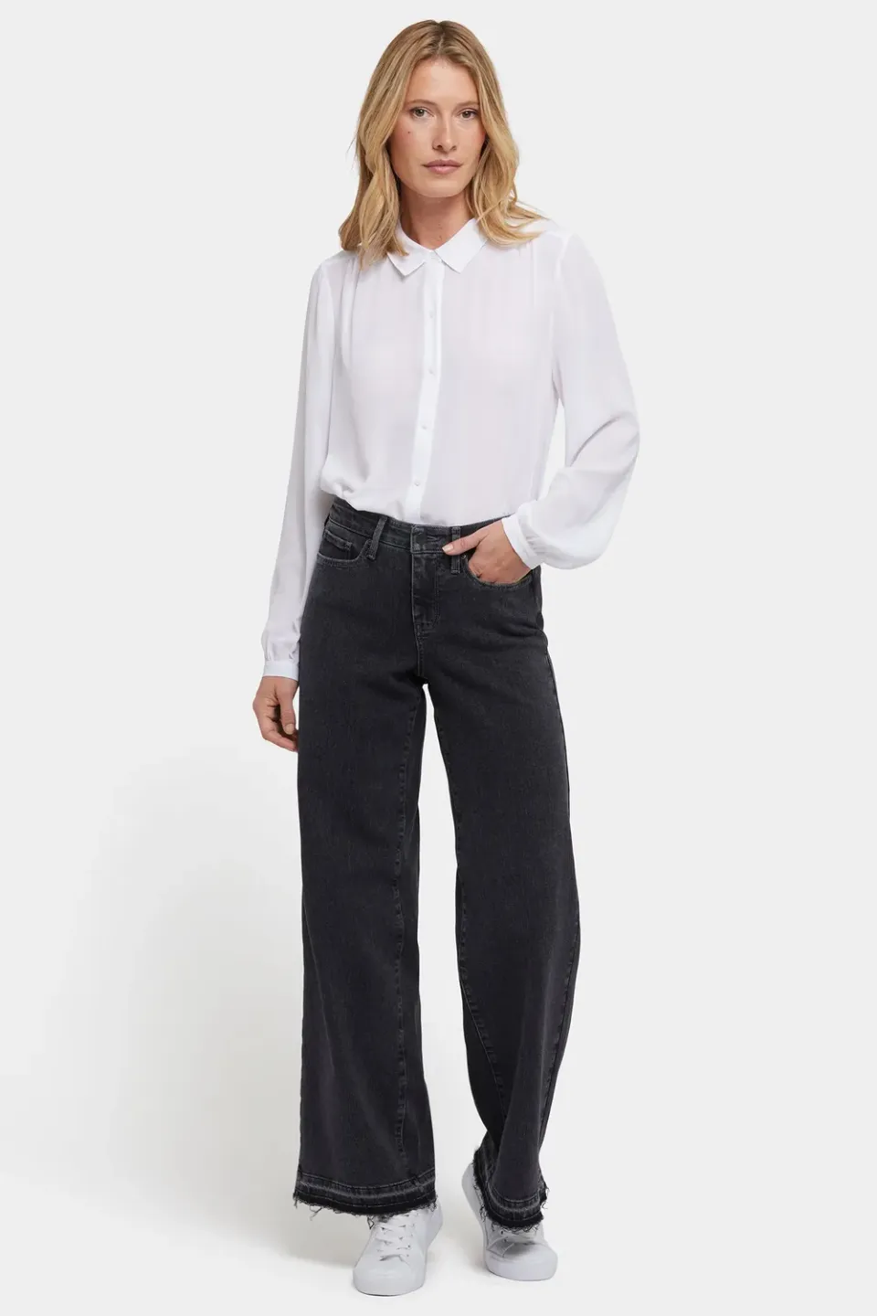 NYDJ Teresa Wide Leg Jeans Slate Stone Grau