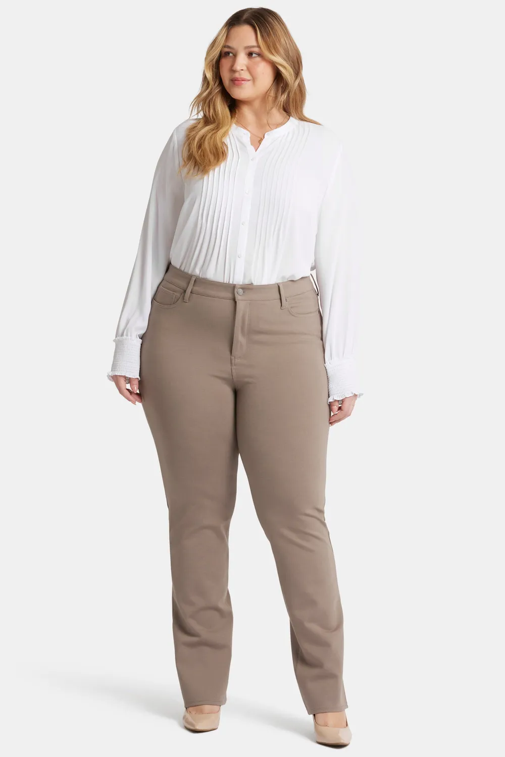 NYDJ Marilyn Straight Hose Plus Size Saddlewood