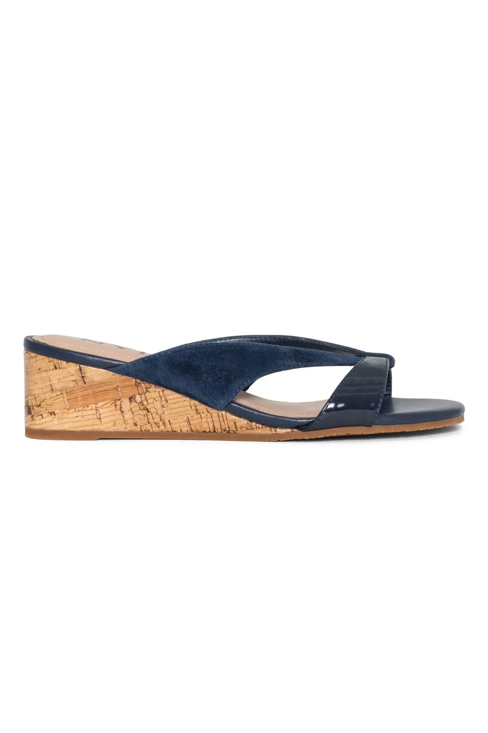 NYDJ Contessa Keilsandalen Navy Gr. 5-11 Absatz