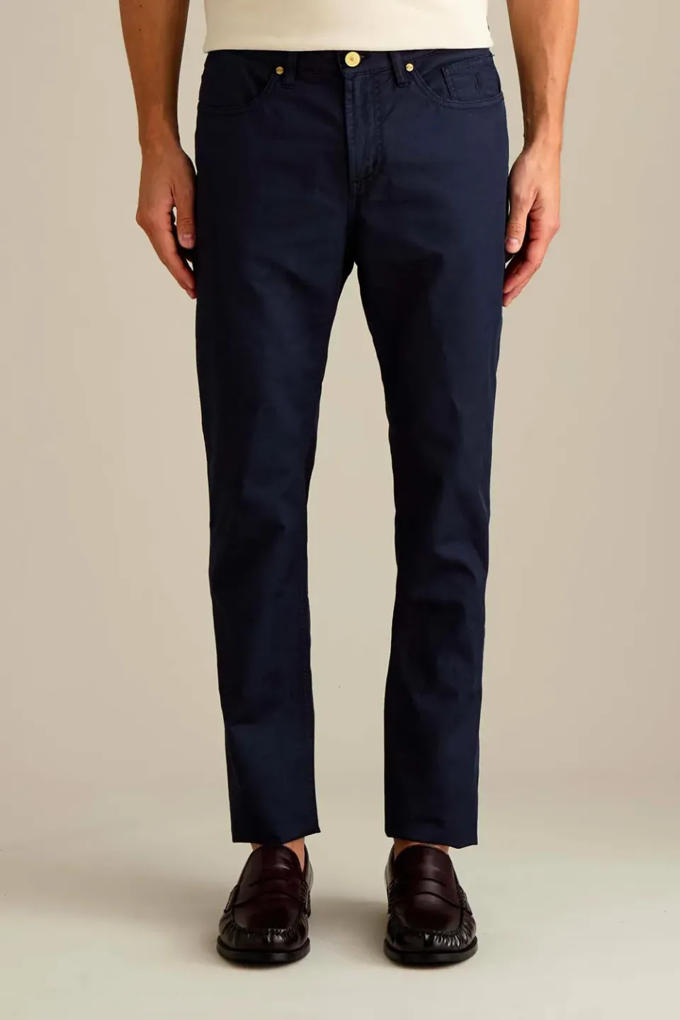 Jeckerson Jordan Hose Slim Fit Dunkelblau Leinen
