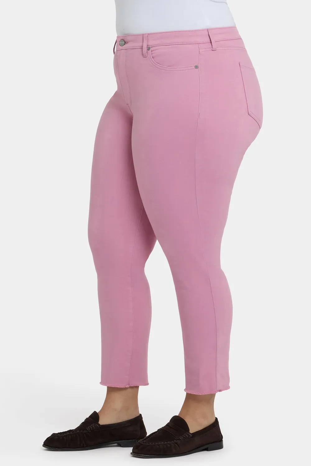 NYDJ Sheri Slim Plus-Size Ankle-Jeans Ballet Fransensaum