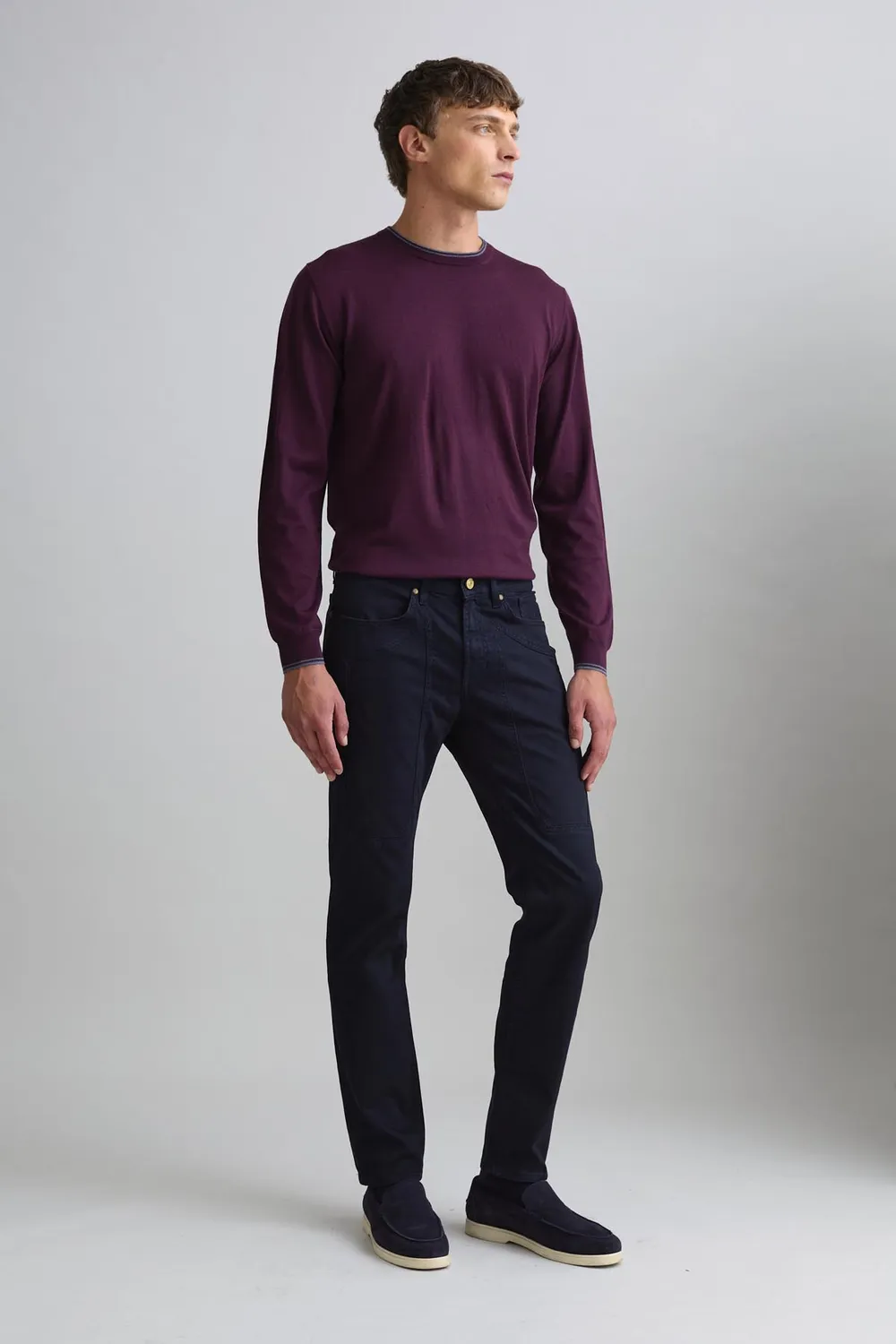 Jeckerson John Slim Fit Herrenhose dunkelblau Gabardine