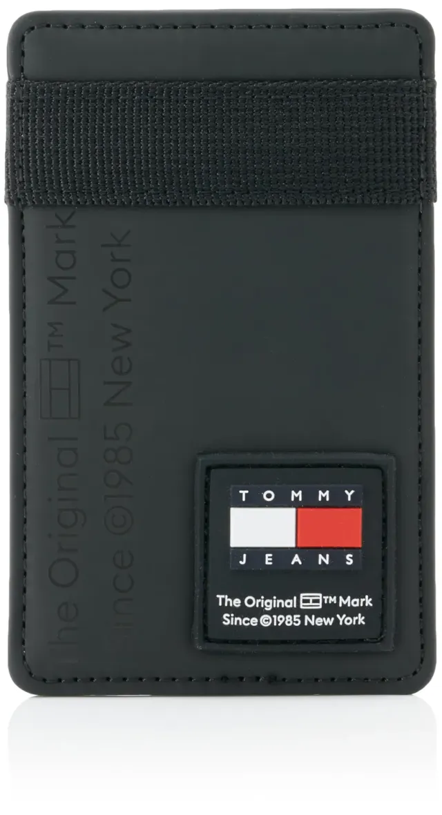 Tommy Jeans TJM Daily Geldbörse Schwarz Leder-Optik