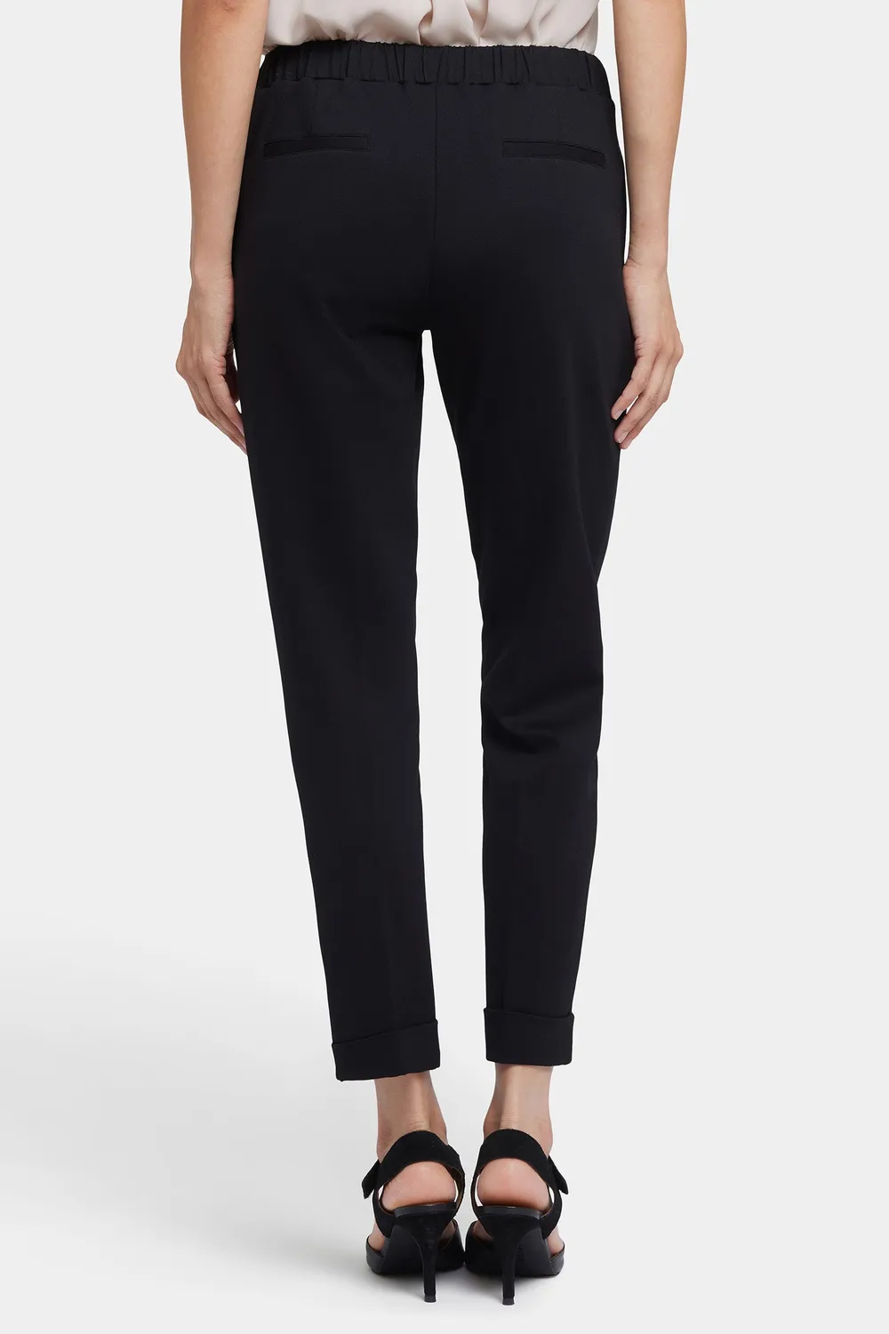 NYDJ Cassidy Ankle Pull-On Hose Petite Schwarz Ponte