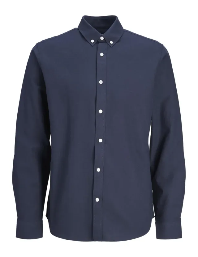 JJ Rebel Boscar Herren Hemd Navy Blazer Langarm