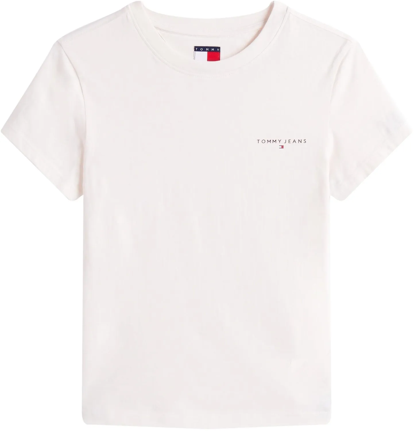 Tommy Jeans Slim Linear T-Shirt Damen M Baumwolle