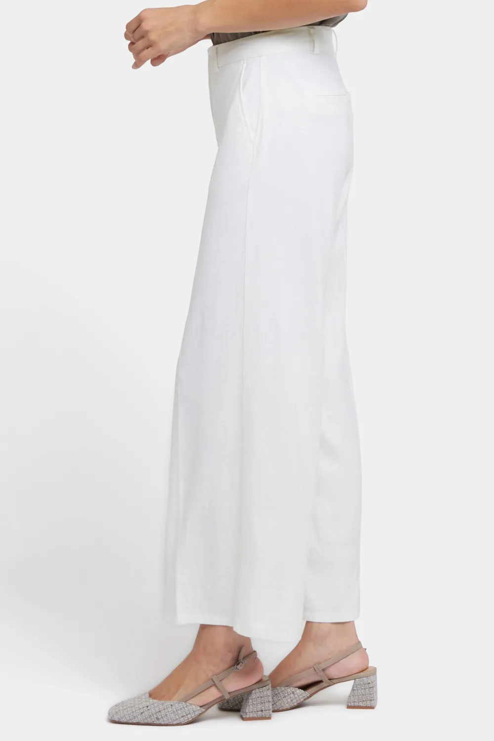 NYDJ Morgan Trouser Stoffhose Weiß Leinen