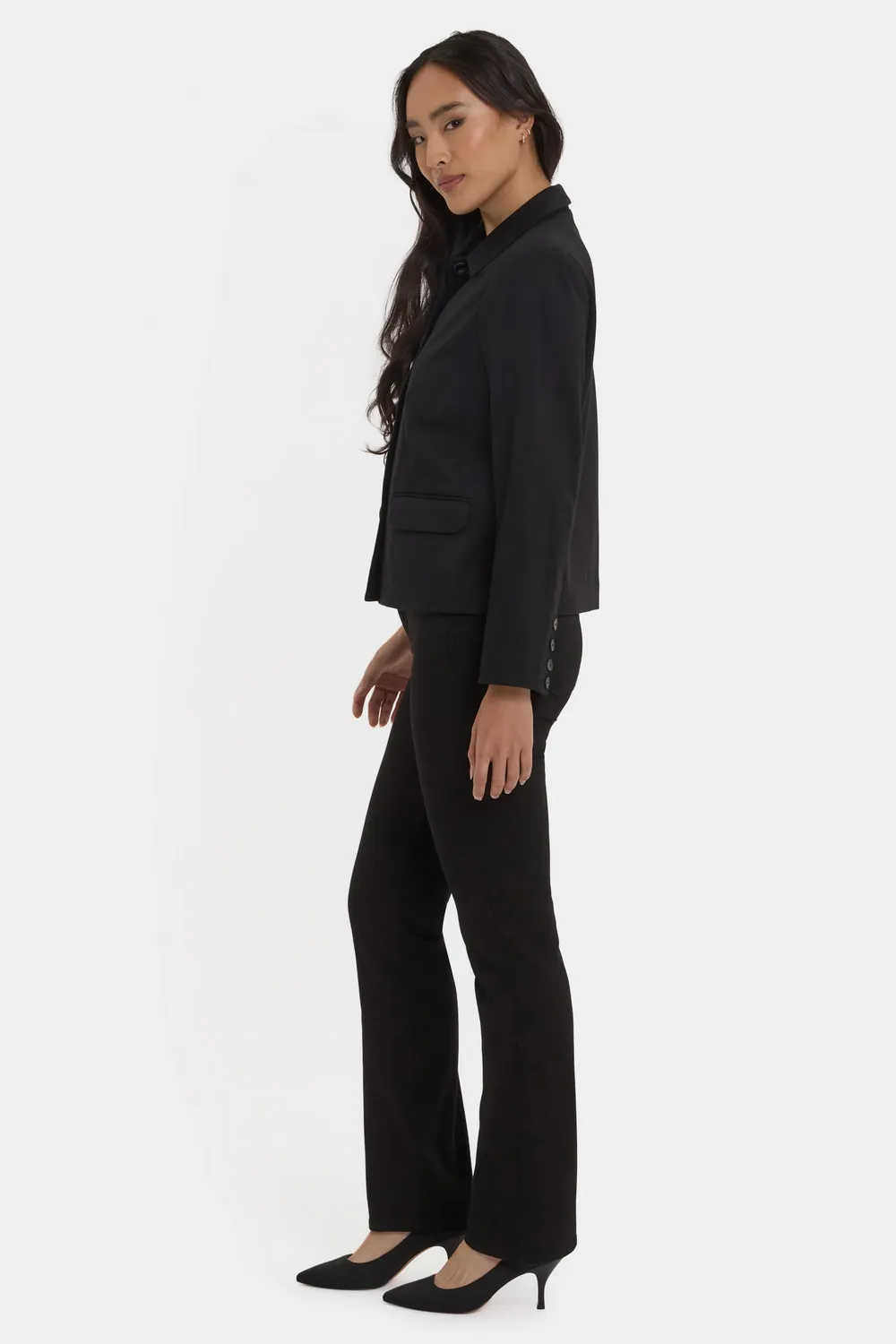 NYDJ Meredith Jacke Ponte Schwarz
