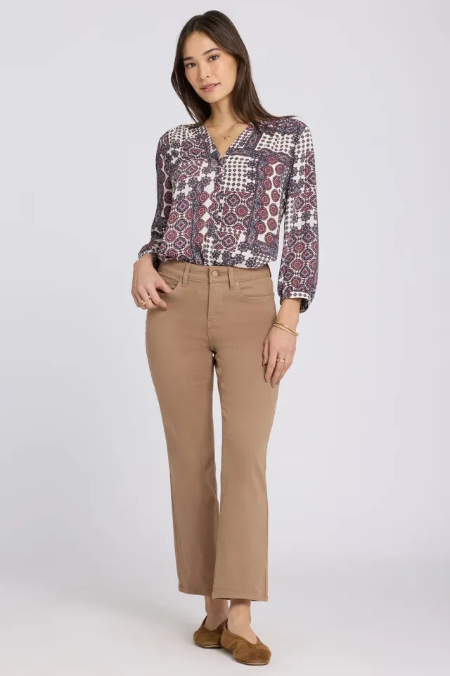 NYDJ Marilyn Straight Ankle Jeans Toasted Coconut