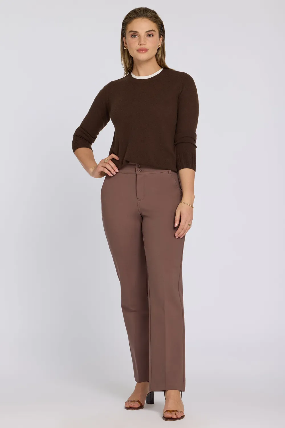 NYDJ Bella Trouser Hose Deep Taupe formend
