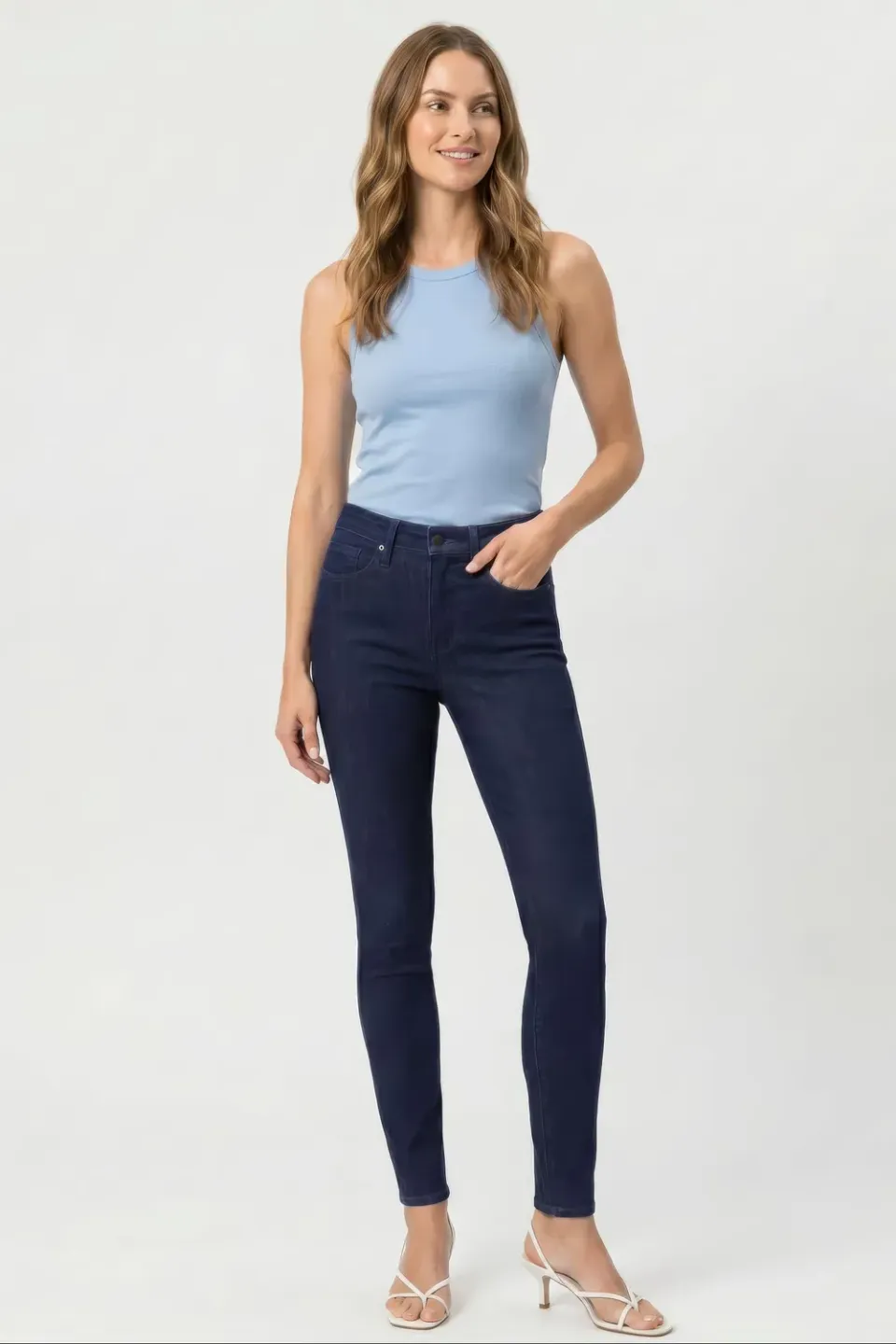 NYDJ Ami Skinny Petite Jeans Rinse Dunkelblau