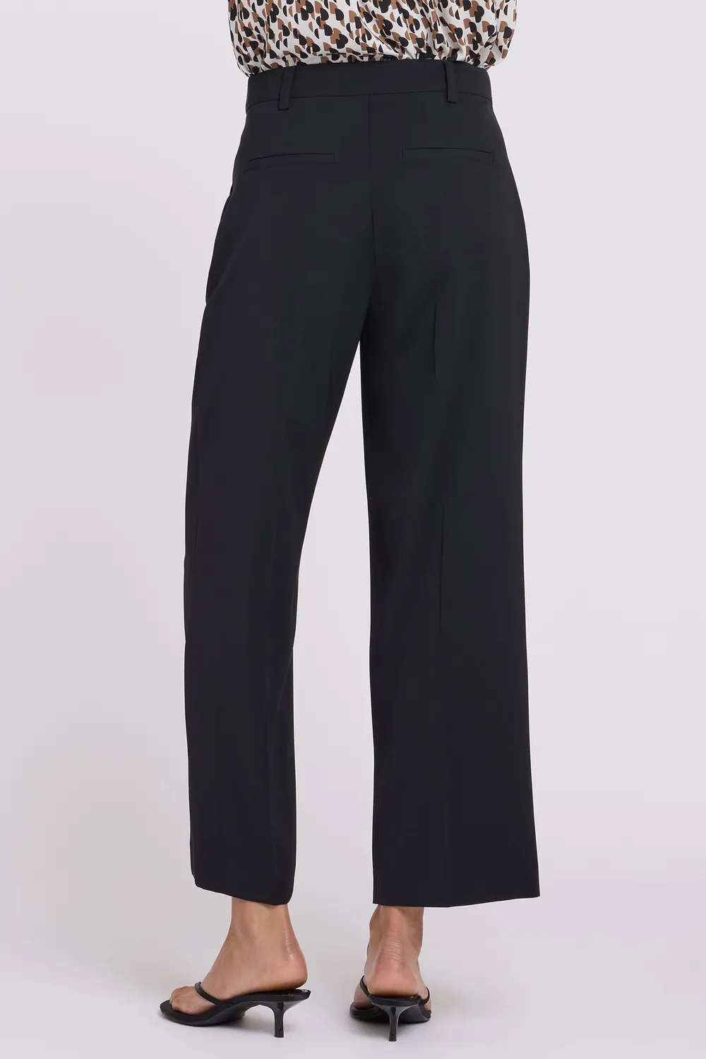 NYDJ Ankle Trouser Stoffhose Schwarz High Rise