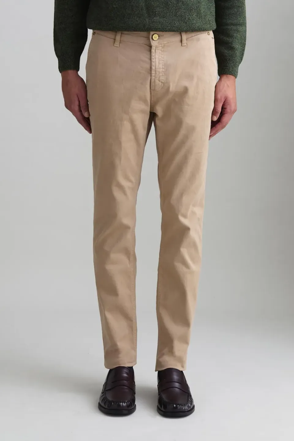 Jeckerson Julius Chino Slim Fit Beige Sand Gabardine