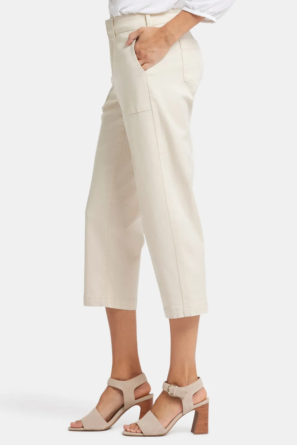 NYDJ Utility Hose White Creek Stretch Twill Cropped