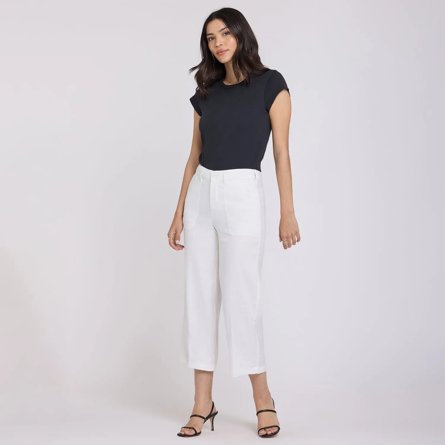 NYDJ Cargo Capri Hose Optic White weites Bein