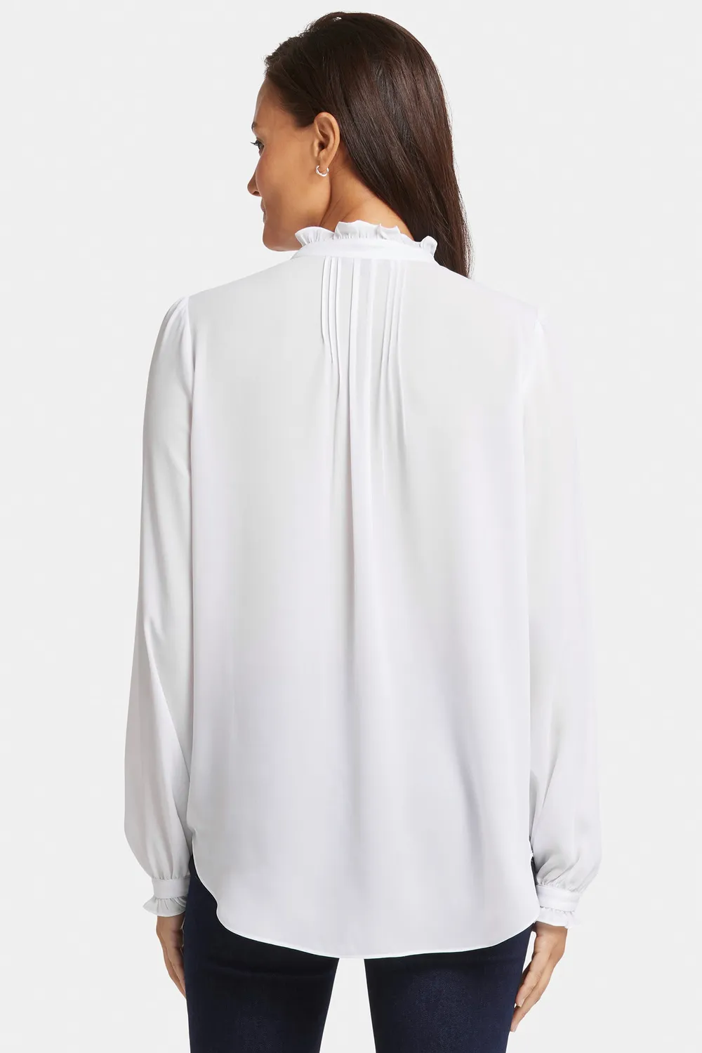 NYDJ Pleated Front Tunika Optik Weiß