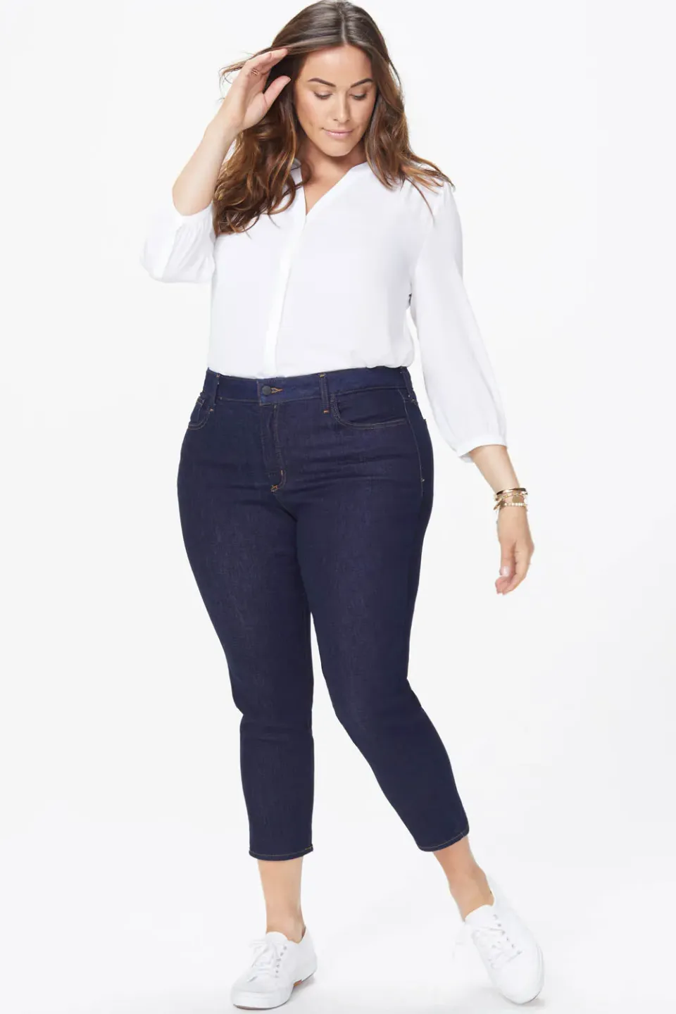 NYDJ Alina Skinny Ankle Jeans Rinse Plus