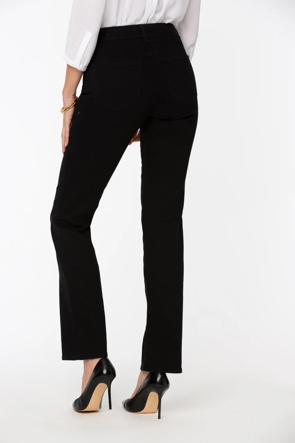 NYDJ Marilyn Straight Jeans Black Damen