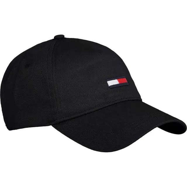 Tommy Jeans TJW Flag Cap Kappe Schwarz Flaggen-Logo