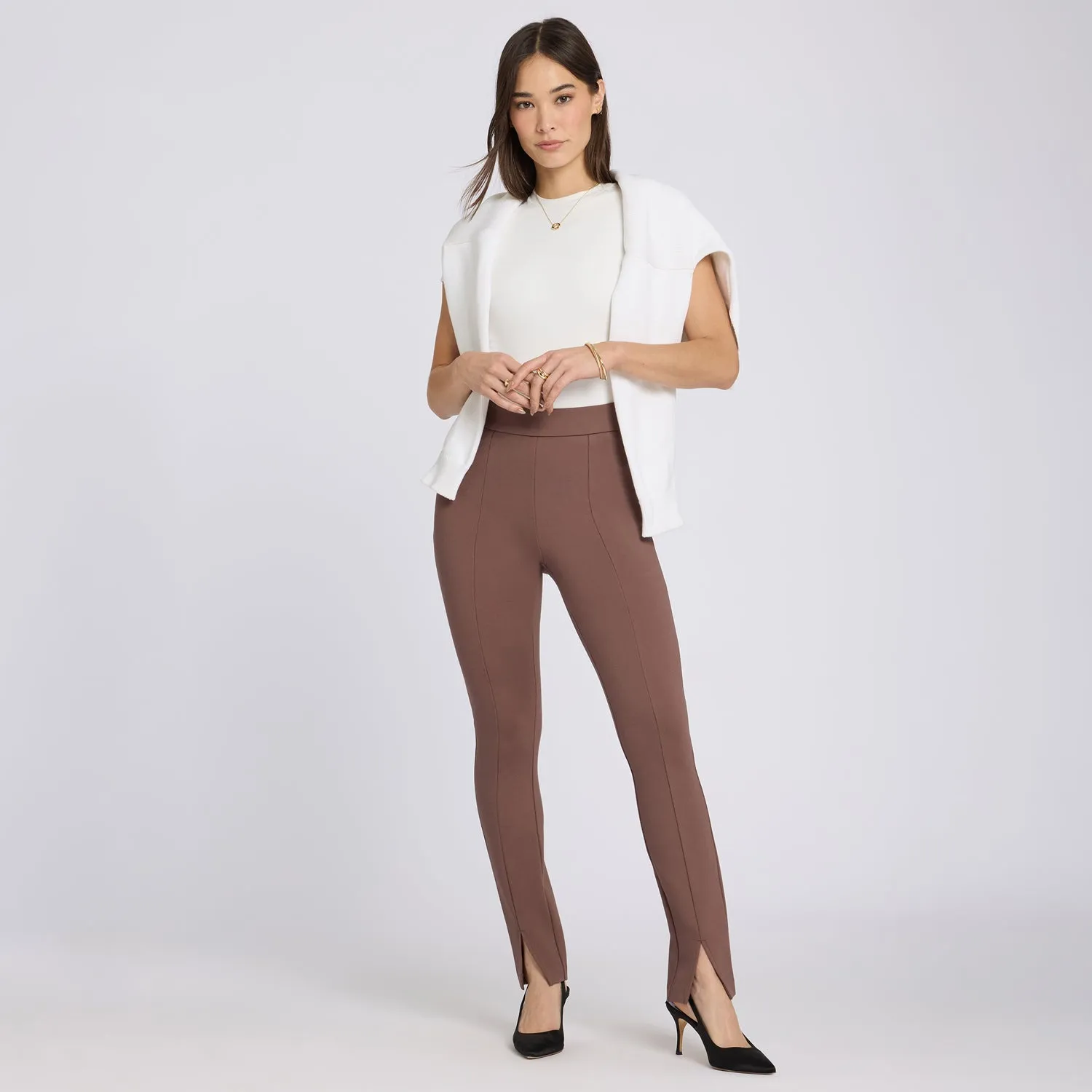 NYDJ Zelda Pull-On Hose Deep Taupe schmal