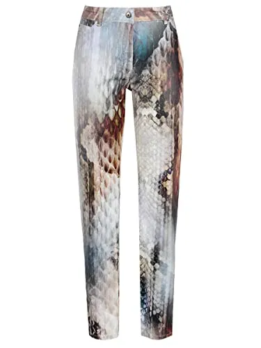 Wille Damenjeans Schlangenmuster Dunkel Stretch große Größen